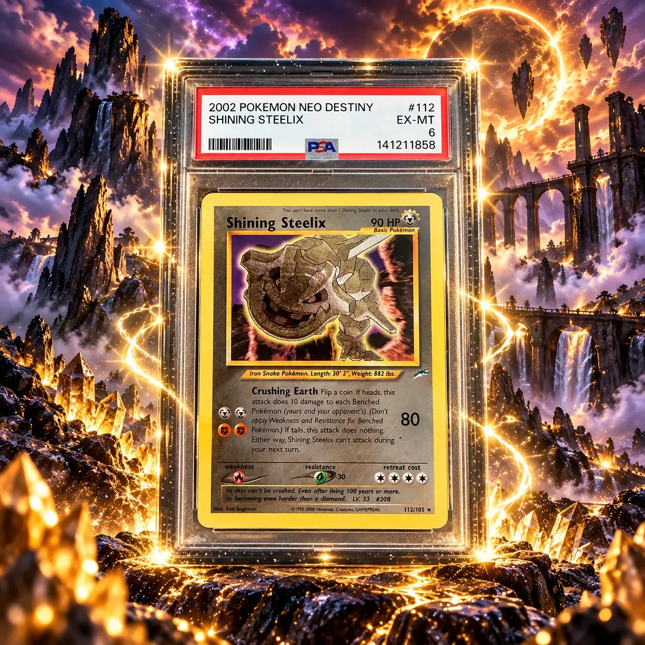 Shining Steelix, Neo Destiny (2002), PSA 6